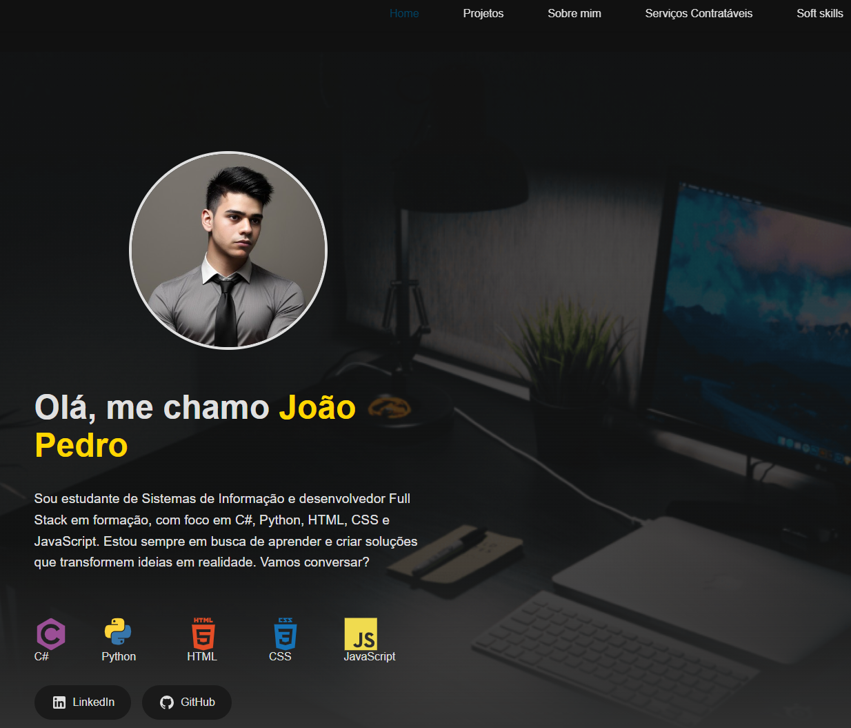 Projeto Portfólio Pessoal